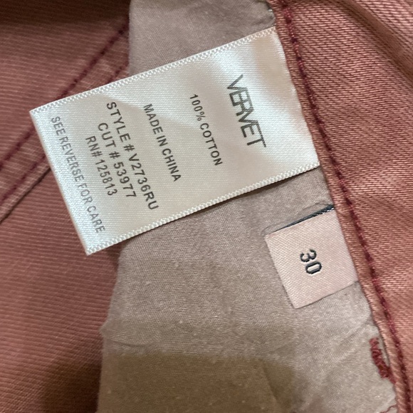 Vervet Leslie 90’s Vintage Flare wide leg raw hem cropped pants jeans size 30 - Picture 6 of 8